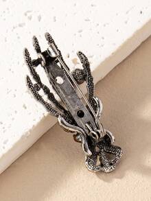 1pc Gothic Style Crystal Rhinestone Claw Brooch, Suitable For Women On Halloween, Birthday, Date, Party, Holiday, Casual Wear