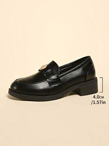 2024 New Vintage Camellia Brown Soft Leather Slip-On Loafers, Round Toe Chunky Heel British Style Oxfords