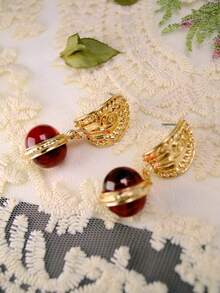 1 Par de Brincos Pendentes Retrô Boêmios Elegantes e Únicos Banhados a Ouro com Geometria, Adequados para Uso Diário, Festivais, Festas, Casamentos, Noivados, Viagens, Feriados, Presentes para Melhores Amigas, Joias