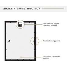 MCS Foundation - Marco para póster de 16 x 24 pulgadas, color blanco tradicional, vertical y horizontal, para colgar en la pared, marco para fotos, carteles e impresiones artísticas (paquete de - 1 - Ver 10