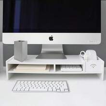 Soporte de Monitor para Escritorio de Computadora como Almacenamiento Organizador, Elevador Monitor Stand Ergonómico de 2 Niveles, Soporte Monitor y Portatil Pantalla Ordenador Mesa - Mediano - Ver 9