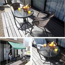 Mesa de Vidrio de jardn marrn oscuro60 de Anchox 60 de Profundidadx 68 de Alto para Mesa Normal, Mesa de Comedor Individual, Montaje de Vidrio al Aire Libre - Mesas normales + Mesa individual - Ver 2