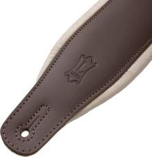 Levy's Leathers - Correa de piel para guitarra de.6 de ancho con acolchado de espuma y respaldo para prendas; color negro (M26PD-BLK) - Marróny crema (Brown & Cream) - Ver 8