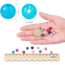 100 piezas/200 piezas Cuentas redondas de resina de unicolor AB de 8 mm en colores mixtos, accesorios de joyería hechos a mano DIY para pulseras, collares, aretes, jarrones, relleno de botellas de deseos