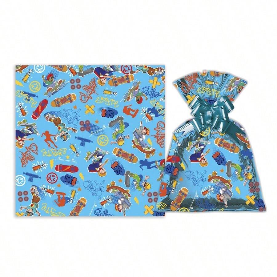 50 Metallic Gift Bags 25x35cm For Children - Skitters - View 1