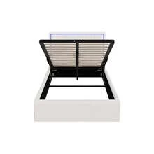 SUN YEE Bed Frame King Single Size Gas Lift Storage Base White Boucle - 白色 - 查看 5
