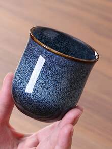 6 pièces Set à thé japonais, service à thé en porcelaine avec glaçure altérée au four, comprenant 1 théière, 6 tasses à thé. Ensemble de thé chinois unique pour amateurs de thé hommes et femmes, accessoires à thé