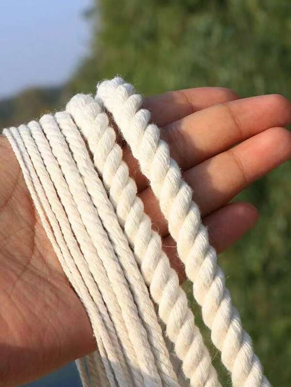 حبل قطني سميك 10 مم، خليط من القطن، قطن نقي، حبل قطني طبيعي، حبل قطني نظيف، حبل قطني سميك، خامات DIY يدوية، حبل ديكور أنابيب المياه، حبل لتعليق الملصقات، حبل لتعليق اللحوم، حبل لتعليق الزونجزي، حبل لتعليق السجاد، حبل قطني مضفر، حبل قطني مزخرف ملفوف