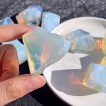 200g/400g natürliche Opal Rohkristalle - Boho Stil, lebendiges Blau & Grün, perfekt für Heimdekoration, Urlaubsgeschenke, Aquarium & Pflanzenakzente, einzigartiges Geschenkidee, Aquarium Dekoration, Boho Stil Dekoration, polierte Oberfläche