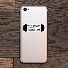 1 PIEZA Pegatina "Eres talla grande fuerte de lo que crees", calcomanía motivacional para gimnasio y entrenamiento, cita inspiradora de vinilo para portátil, botella de agua, vaso, regalo de fitness, pegatina de parachoques con mentalidad positiva, accesorio resistente e impermeable - Multicolor - Ver 6