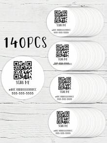 40pcs/80pcs/70pcs/140pcs QR Code Business Stickers, Scan Me, Business Stickers, Vendor Sticker, Website Stickers, Social Media Label, Wanna Date Me Stickers, Labels