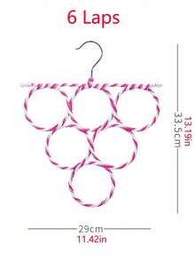 6/16/28 Slots Multi-Function Scarf Holder, Space-Saving Hanging Wardrobe Rack, Colorful Woven Foldable, Belt Organizer/Random Color Decor - Multicolor - View 12