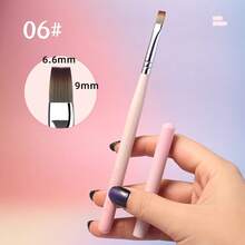 New 1pc Metal Rod Gradient Nail Art Brush Set Colouring Brush Large Square Round Light Therapy Brush Halo Brush