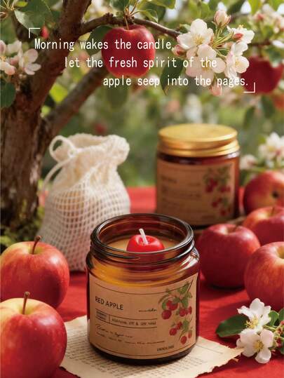 1 件棕色瓶复古玻璃无烟香薰蜡烛，持久，天然植物蜡，适合送礼、婚礼装饰、朋友礼物、家居装饰