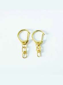 20 pièces/1 pièce Ensemble de mousquetons à anneau en D avec chaînes, anneaux de jonction de 8 mm et connecteurs, anneaux porte-clés en métal pour la fabrication de porte-clés DIY, breloques de bijoux faits main, parfait pour les cadeaux de fête, porte-clés de poupée et décorations artisanales