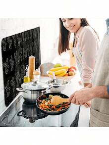 1/2 Pieces Kitchen Splash Screen, Splash Screen, Kitchen Oil Cover, Non Stick Splash Screen, And Aluminum Splash Screen. Stove Insulation Screen, Baking Cookware, Deep Frying, Baking, Home, Travel, Kitchen Essential Oil Baffle, Easy To Clean, Kitchen Accessories, Essential Kitchen Oil Baffle, National Day, Back To School Season, Halloween, Christmas