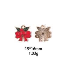 10/20 piezas Mezcla aleatoria de adornos navideños de esmalte colorido en forma de árbol, bastón, reno, caja de regalo, calcetín, Papá Noel, colgante, aptos para llavero, pulsera, collar, funda de teléfono, manualidades y decoración