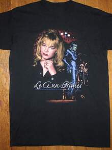 Vtg LeAnn Rimes Live In Tour Camiseta De Algodón Negra De Tamaño Completo. - Đen 2 - Xem 1