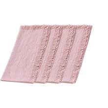 4 Pieces Set Of Tassel Napkins Cloth Viscose 30*30cm/11.8*11.8inch Wedding Bridal Shower Grand Celebration Bachelorette Anniversaries Corporate Events Business Lunches Or Dinners Outdoor Picnic Baby Showers Weddings Garden Parties Birthday Family Gathering