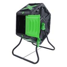 YUNRUX Rotating Composter, Rotating Compost Bin, Single-Chamber Compost Bin