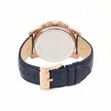 Grant Men's Quartz Watch, Chronograph Dark Blue Dial, Black Leather Strap, Sports Retro Business Style, Retro Clock, Suitable For Daily Sports Wear FS5210,FS5088,FS5237