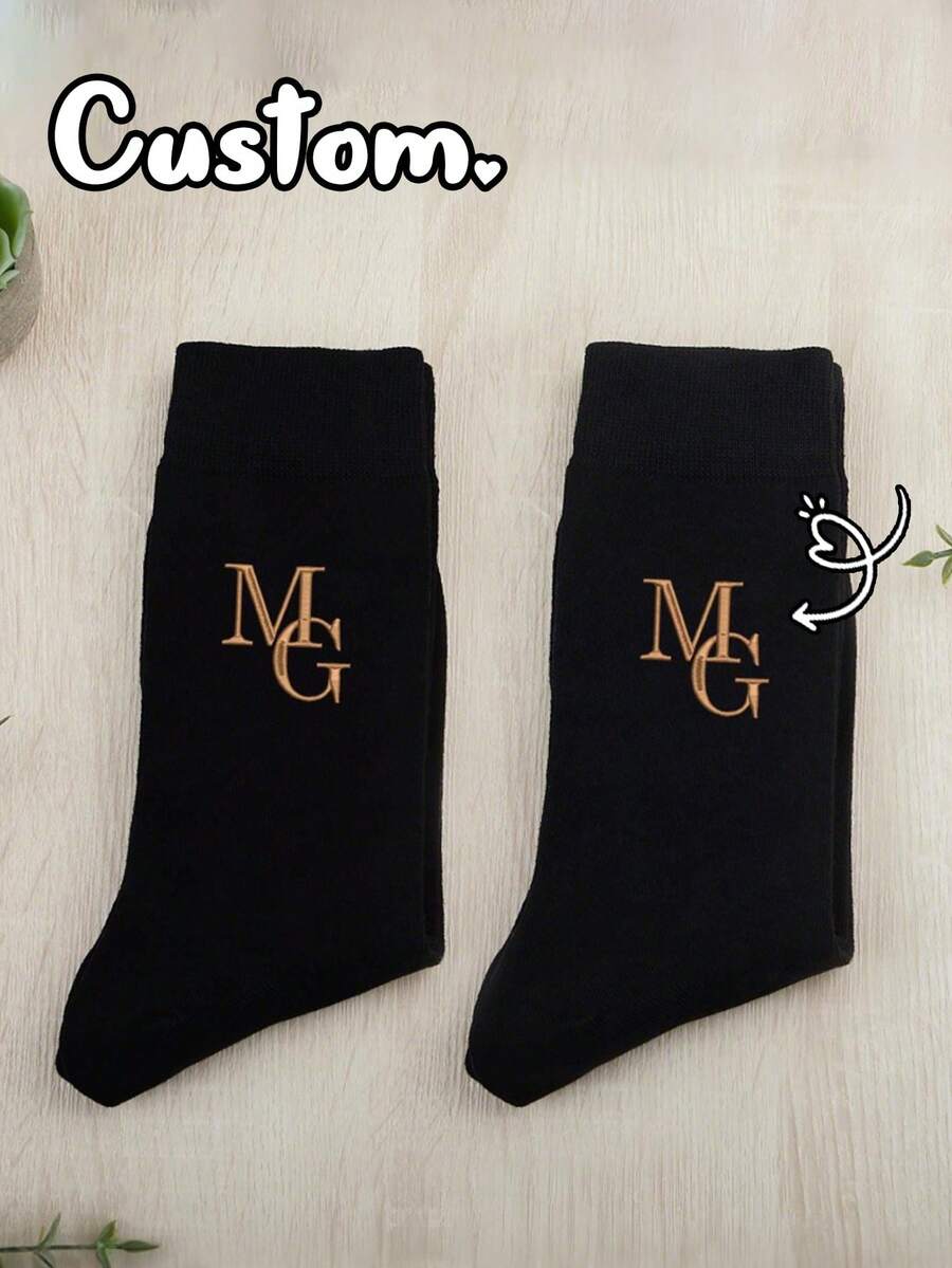Custom Socks, Wedding Socks, Embroidered Groomsmen Socks, Groomsmen'S Initials Socks, Groomsmen Gifts, Groomsmen Proposals, Custom Embroidered Socks, Personalized Men'S Formal Socks, Groomsmen Socks