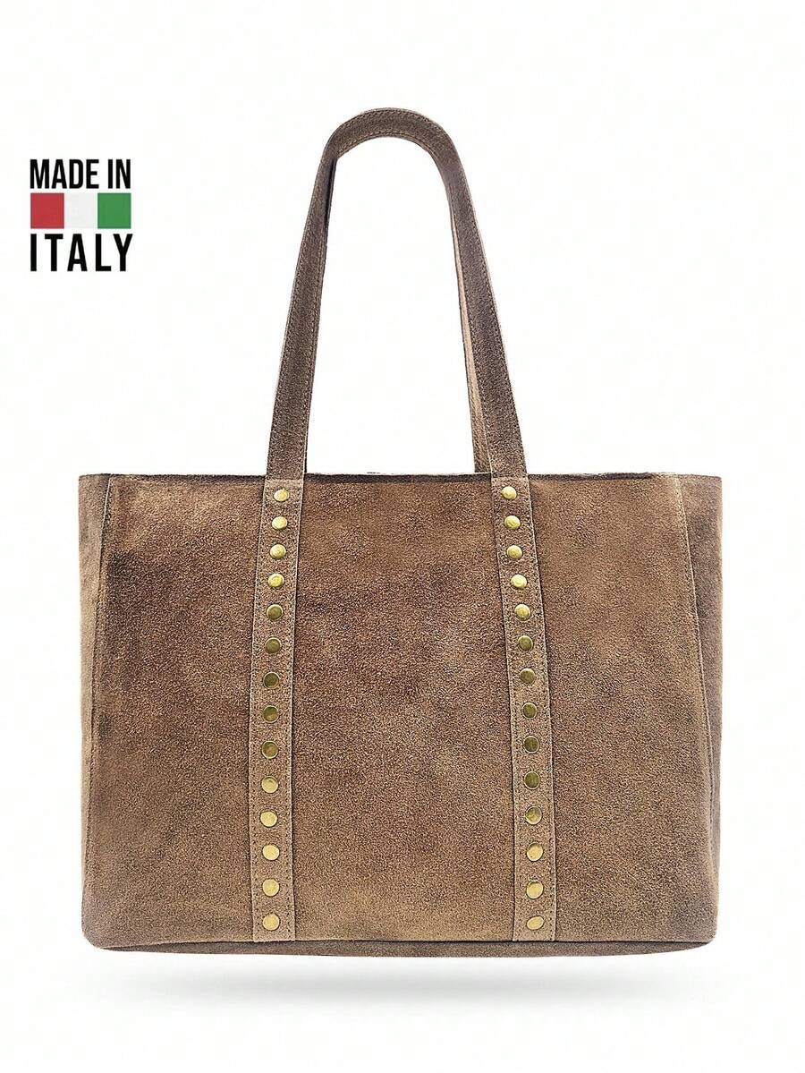 Damen Umhängetasche. Hergestellt in Italien. Aus echtem Leder gefertigt. Reisen, Urlaub, Arbeit, Pendeln, leichter Luxusstil. Y2K. Retro, modisch, beliebt. Leichtgewichtig. Vielseitig. Verschiedene Farben erhältlich. - D24 Dunkelkhaki - Übersicht 1