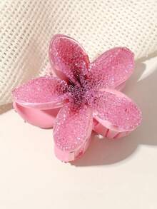 1个大码女士波西米亚风花朵发夹 - 闪亮花朵发饰，五瓣设计，黑/红/粉/金/白/紫配色，适合女性，优雅发饰，适用于情人节、婚礼、派对和日常佩戴 - 防滑固定发爪，多功能发夹，适合编发和盘发造型，优雅爪夹冬季发饰，女士发饰，夏季海滩度假发夹 - 彩色 - 查看 8