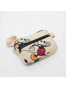 Mickey Minnie Printed Backpack With Large Capacity Backpack, Cute Mickey Mouse Printed Lightweight Backpack