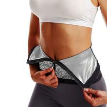 Women's Fitness Yoga Waist Trainer, Zipper Sweat Waist Trimmer Belt, Sports Waist Cincher - Multicolor - View 12