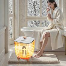 Chauffe-serviettes seau chauffant 25 L avec affichage LED et réglages (minuterie et température) et arrêt automatique, chauffe-serviettes pour salle de bain buanderie, pour chauffer les serviettes - Gris 25 l - Voir 9