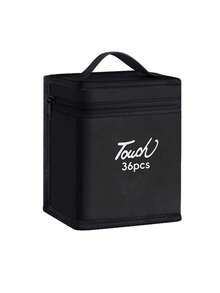 [Large Capacity - 168 Pieces] Professional Art Markers Storage Bag - Black Drawing Tools Bag - Sketching, Coloring Pens, Makeup Brushes Portable Pen Bag,Pencil Case,Stationery - Black - View 12