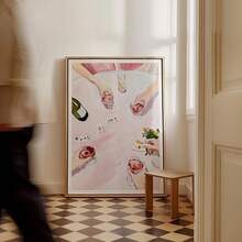 1 Girls Night Out Poster, Cheerleading Art Print: Rosé, Poker Night Outfit - Multicolor - View 3