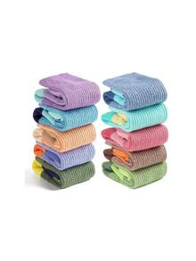 5 Pairs Women Plus Size Socks, Moisture Wicking Crew Socks, Autumn/Winter