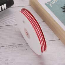 EstiloCinta A Cuadros, 50 Yardas, Material Liso, Cinta A Cuadros Rojos, DecoracióN NavideñA, Cruz De Costura, Fiesta De CumpleañOs, Ropa, ArtesaníA, Boda(Red White)VersióN Mejorada