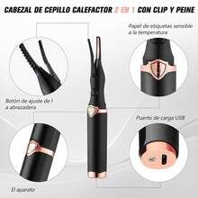 Nuevo rizador de pestañas eléctrico, rizador de pestañas con temperatura ajustable, mini rizador de pestañas eléctrico portátil, adecuado para maquillaje, calentamiento rápido, duración de 24 horas (blanco) - Negro - Ver 4