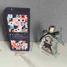 200ml Weihnachtsbaum Glas Schleife duftlose Kerzen Geschenkset, geeignet für Weihnachtsdekoration Zuhause und Lufterfrischer im Schlafzimmer