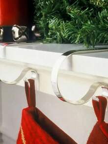 1 pieza Soporte dorado para calcetín de Navidad, ganchos para chimenea, ganchos antideslizantes para decoración del árbol de Navidad, adecuado para colgar decoraciones navideñas, ganchos para calcetín de Navidad en la chimenea, decoración de fondo para fiesta