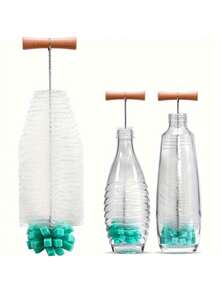 2026新款高档瓶子清洁刷，长柄杯子刷，厨房玻璃瓶清洁刷，奶瓶茶杯清洗器，长木柄杯子刷，手动非电动清洁工具硅胶软杯刷，多功能长柄杯子刷，TPR材质，厨房杯子清洗工具，适用于瓶子、杯子、保温瓶、咖啡杯、酒杯，可去除污渍，长柄设计。 - 彩色 - 查看 7