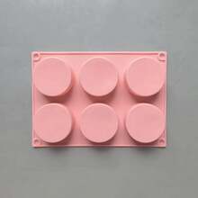 4 pouces Moule en silicone rond pour la cuisson, 1 pièce Grand moule à muffins en silicone antiadhésif, Moule de cuisson à 6 cavités pour sandwichs petit-déjeuner, hamburgers, œufs, whoopie pie