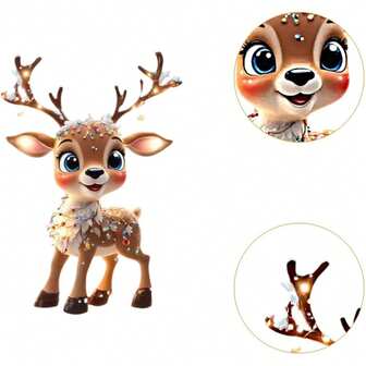 2pcs Cute Christmas Reindeer Acrylic Animal Pendant Earrings, Suitable For Women To Wear At Christmas Holiday Parties