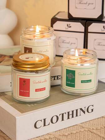 1pc Scented Candle,(With Random Number Of Petals,Asymmetrical Positions)Gifts For Valentine's Day, Weddings, Home Decor Birthday,Party,Halloween,Christmas Gift