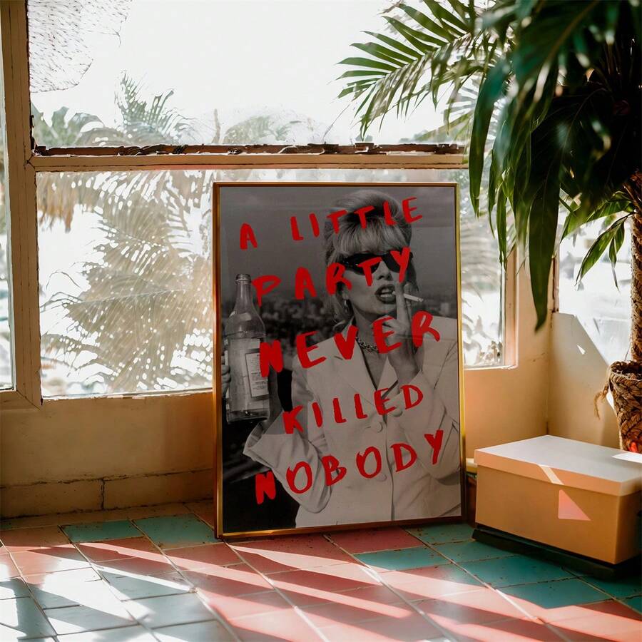 1pc Unframed 70s Vintage Magazine Poster: Retro Disco Party Wall Art, Wall Decoration, Canvas Print, Modern Minimalist Style Print, Living Room And Room Decoration, Bathroom Decoration, Ideal Gift