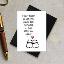 Cartão de aniversário romântico, cartão de Dia dos Namorados, cartão de esposa, cartão de marido, cartão de casal, parabéns, cartão de panda, aniversário, cartão de Natal, aniversário, obrigado, cartão "só porque sim"