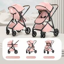 Premium High Chair Stroller: Reversible Seat For Bonding & Ultra-Smooth Fold - Màu Khaki - Xem 5