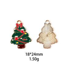 10/20 piezas Mezcla aleatoria de adornos navideños de esmalte colorido en forma de árbol, bastón, reno, caja de regalo, calcetín, Papá Noel, colgante, aptos para llavero, pulsera, collar, funda de teléfono, manualidades y decoración