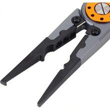 Pinzas de Alicates para Señuelos de Pesca, Equipo Multifunción para Quitar Ganchos de Aleación de Aluminio, Anillo Abierto, Quitar Ganchos Y Línea Trenzada de Corte(Gris) - gris - Ver 11