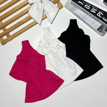 Flower Blouse For Girls, Blogger, Mini Diva Summer - 套件 3 粉紅色/白色/黑色 - 查看 1