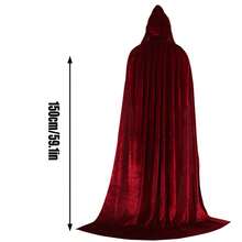 Soft Velvet Cape With Hat, Unisex Clothing Cloak, Black, Red, Purple, Green - Suitable For Parties, Theme Events, And Role-Playing, Easy To Wear And Store, Holiday Costume, Suitable For Halloween, Christmas, And Carnival, Perfect Gift For Role-Playing Enthusiasts 