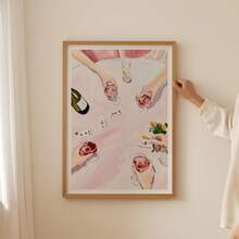 1 Girls Night Out Poster, Cheerleading Art Print: Rosé, Poker Night Outfit - Multicolor - View 14